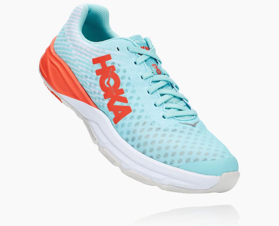 Tenis Hoka One One Feminino Azuis - Evo Carbon Rocket - 815-KZAWPJ